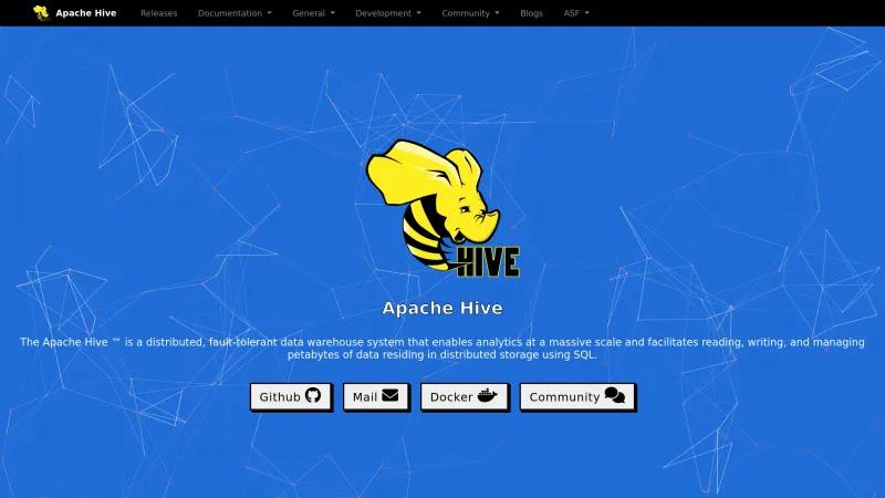 Homepage of Apache Hive