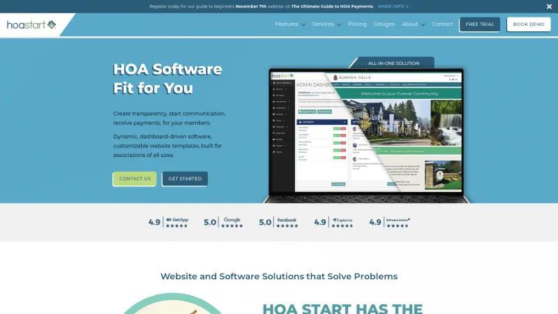 Homepage of HOA Start