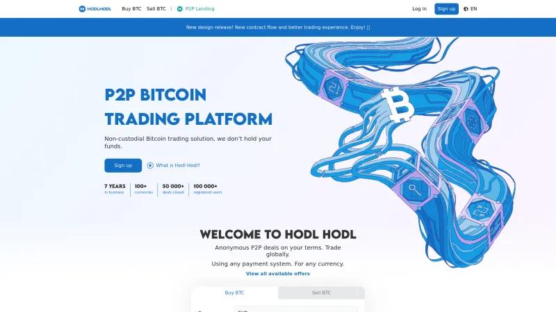 Homepage of Hodl Hodl