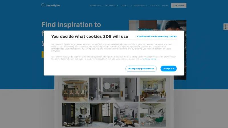 Homepage of HomeByMe