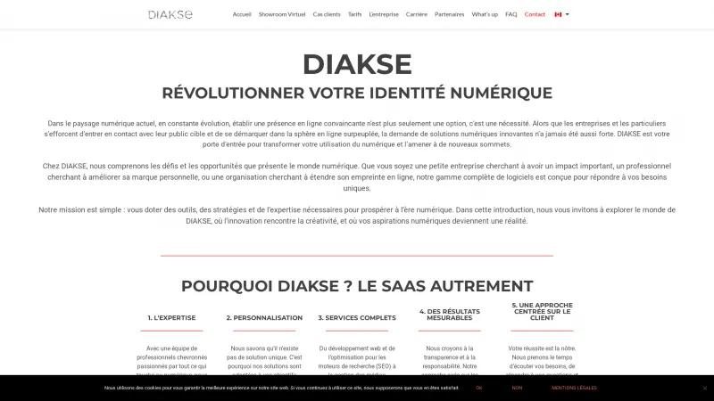 Homepage of Diakse