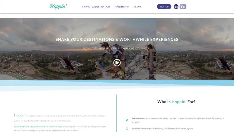 Homepage of Hoppin'