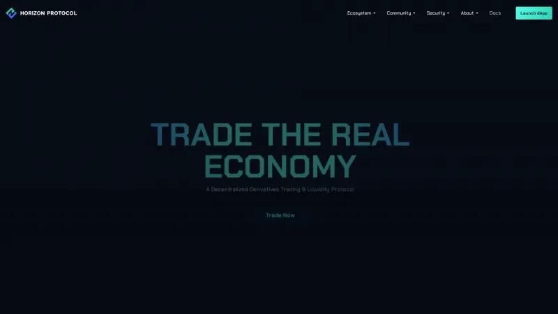 Homepage of Horizon Protocol