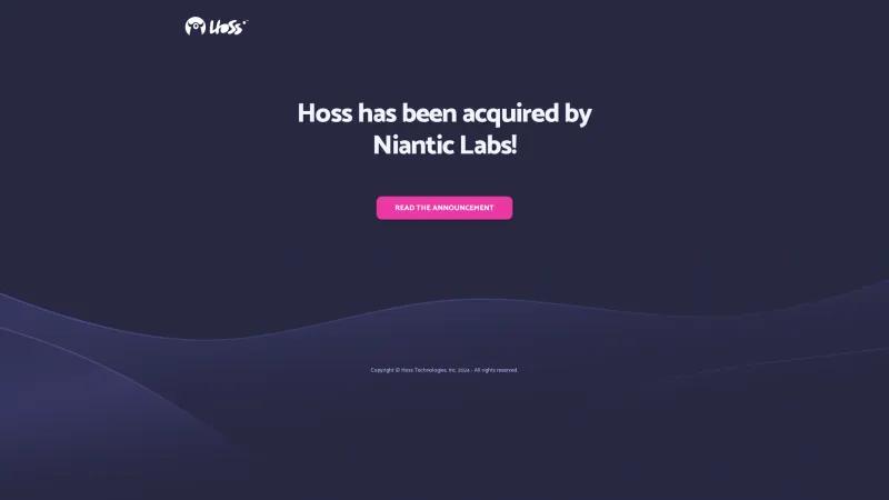 Homepage of Hoss