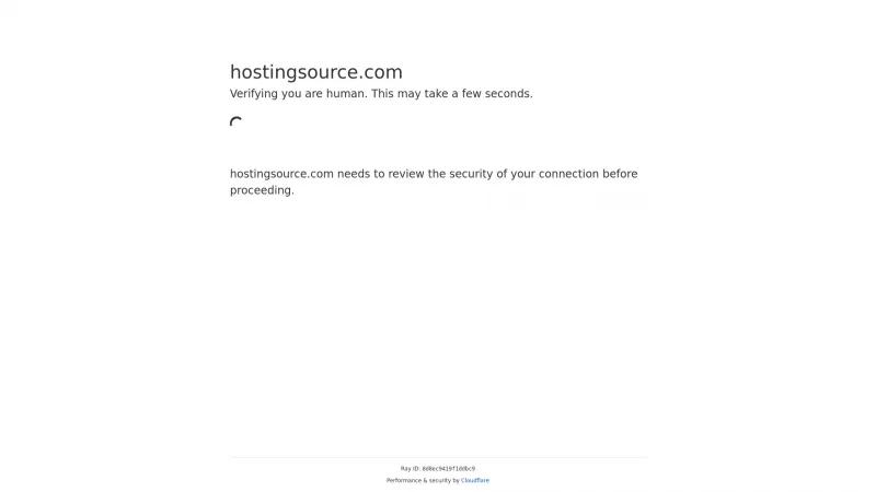 Homepage of HostingSource