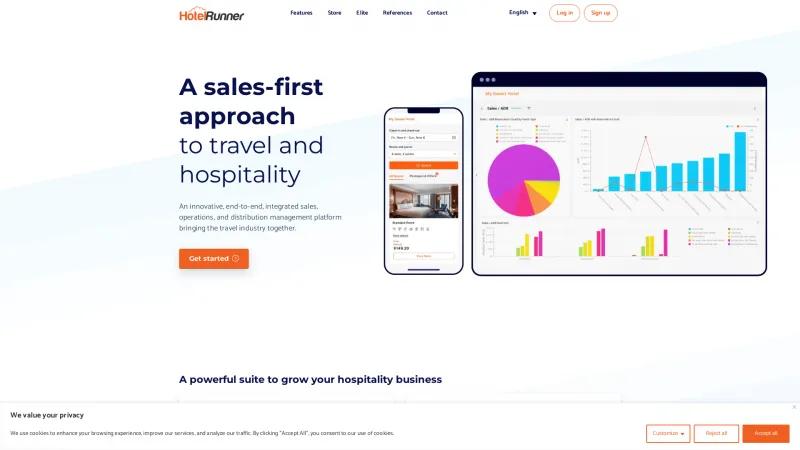 Homepage of HotelRunner