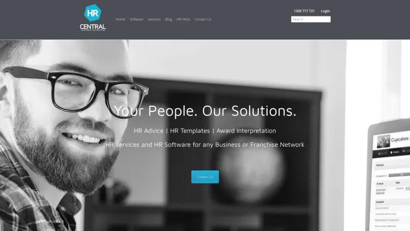 Homepage of HR Central