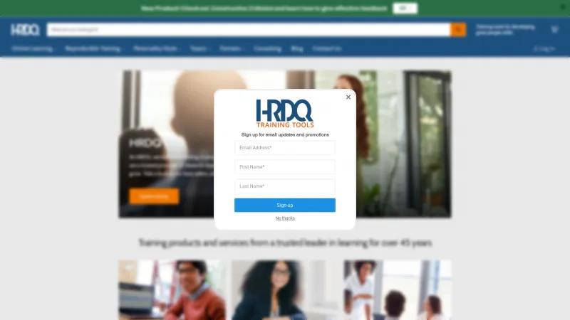 Homepage of HRDQ