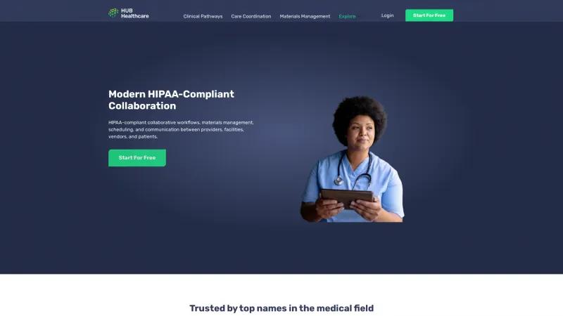 Transform Your Healthcare Operations with HUB Healthcare's Innovative Care Coordination Platform Homepage of HUB Healthcare