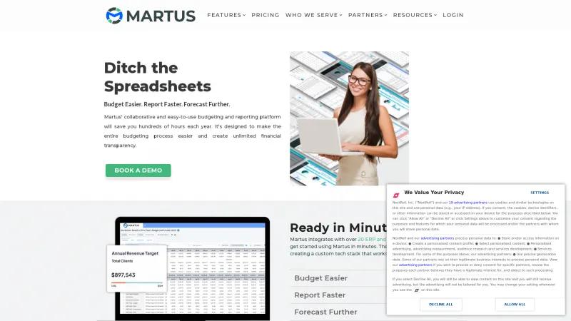 Homepage of Martus