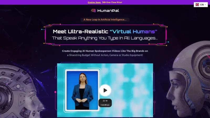 Homepage of HumanPal