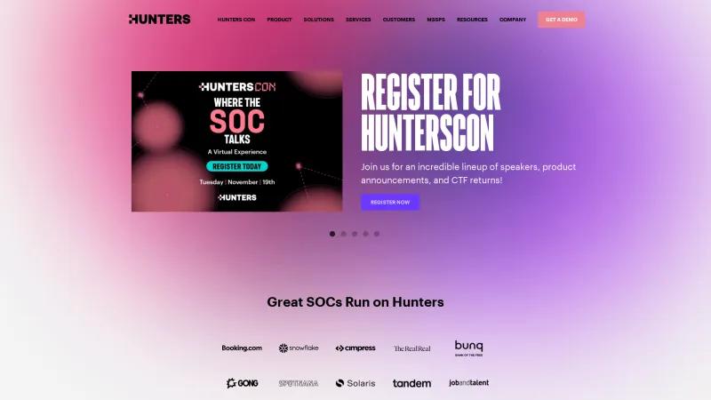 Homepage of Hunters