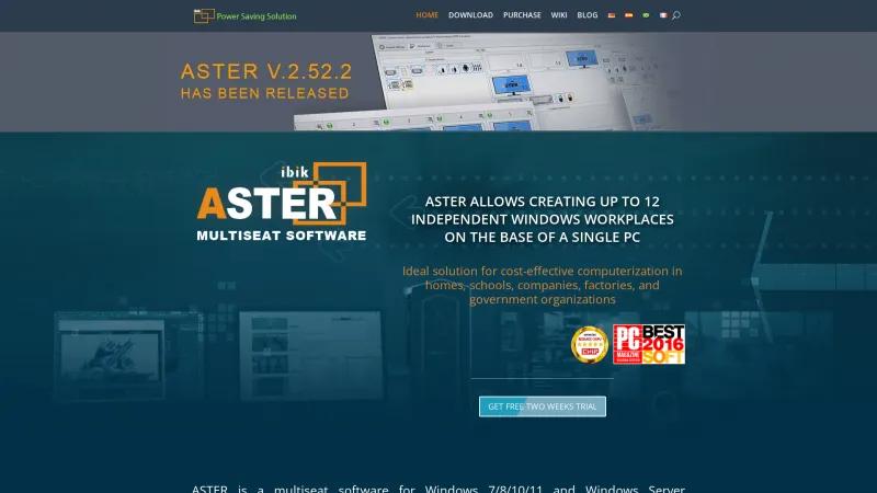 Homepage of IBIK ASTER