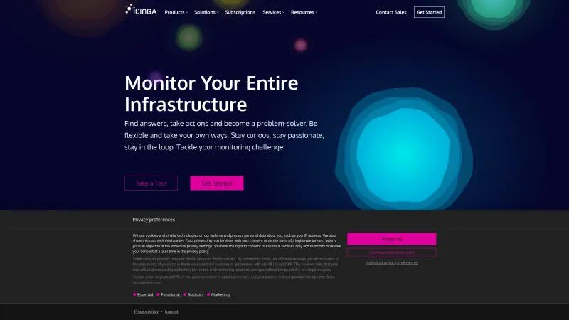 Homepage of Icinga