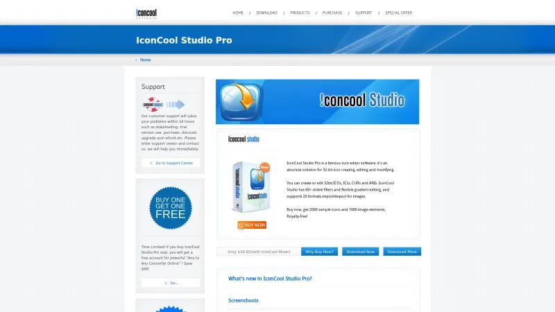 Homepage of IconCool Studio