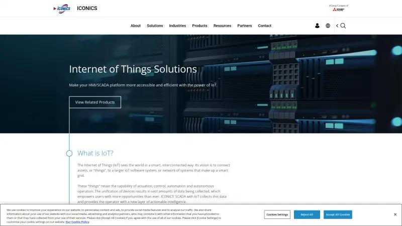 Homepage of ICONICS IoT