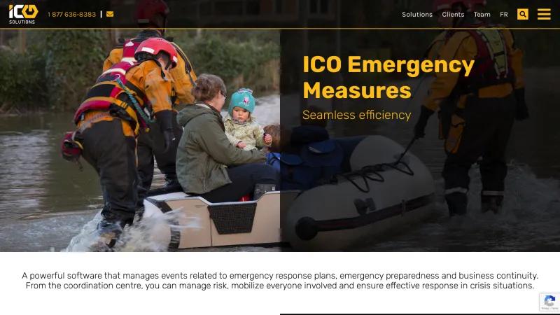 Homepage of ICO Emergency Measures