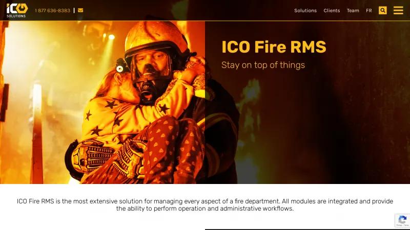 Homepage of ICO Fire RMS