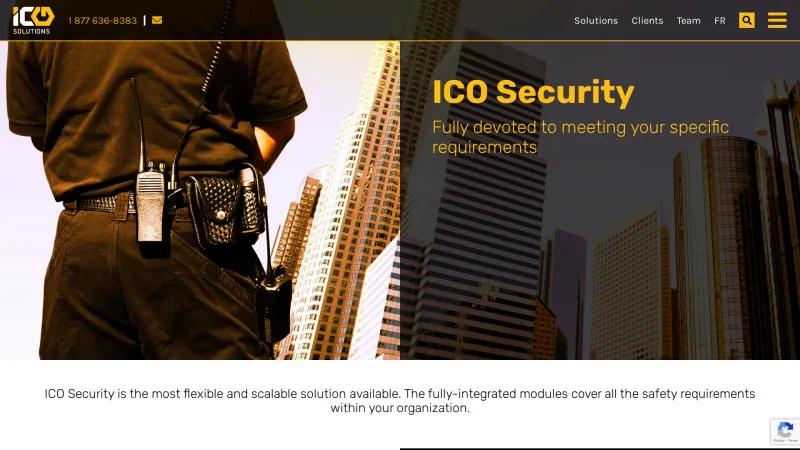 Homepage of ICO Security