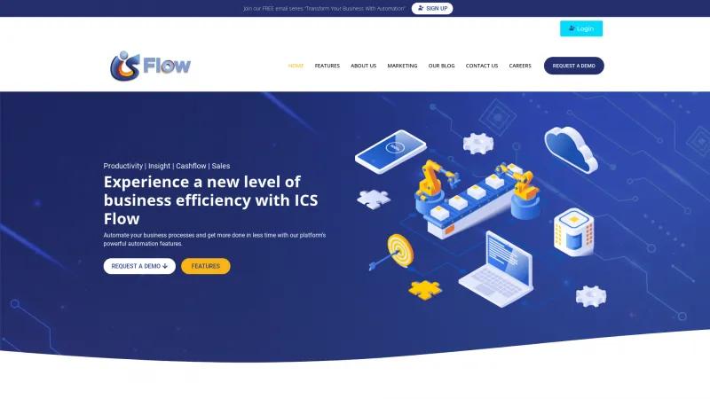 Homepage of ICS Flow