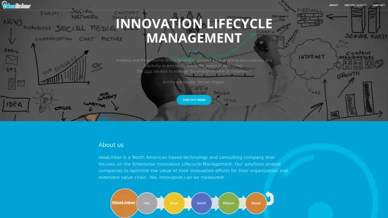 Homepage of IdeaLinker Accelerate