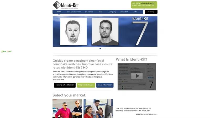 Homepage of Identi-Kit