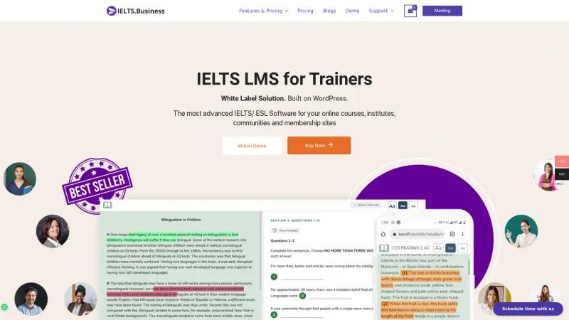 Homepage of IELTS Software