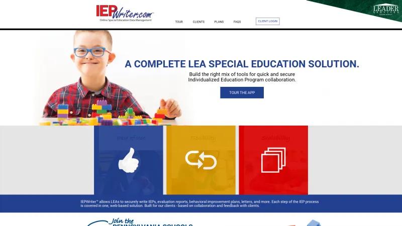 Homepage of IEPWriter