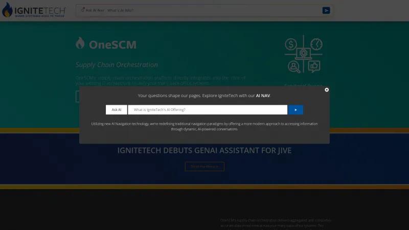 Homepage of OneSCM