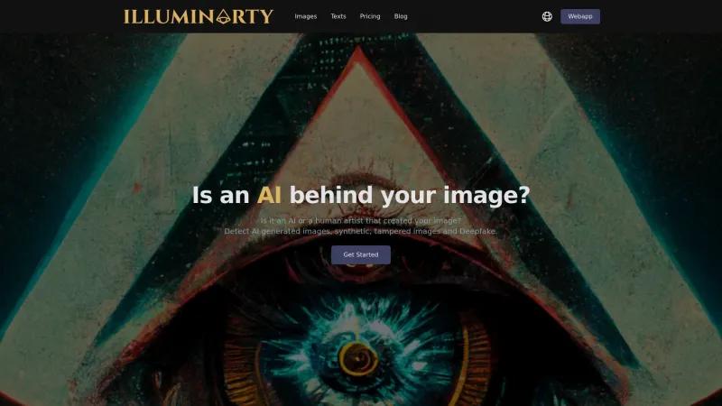 Homepage of Illuminarty