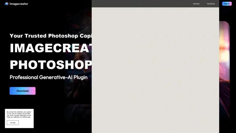 Homepage of ImageCreator