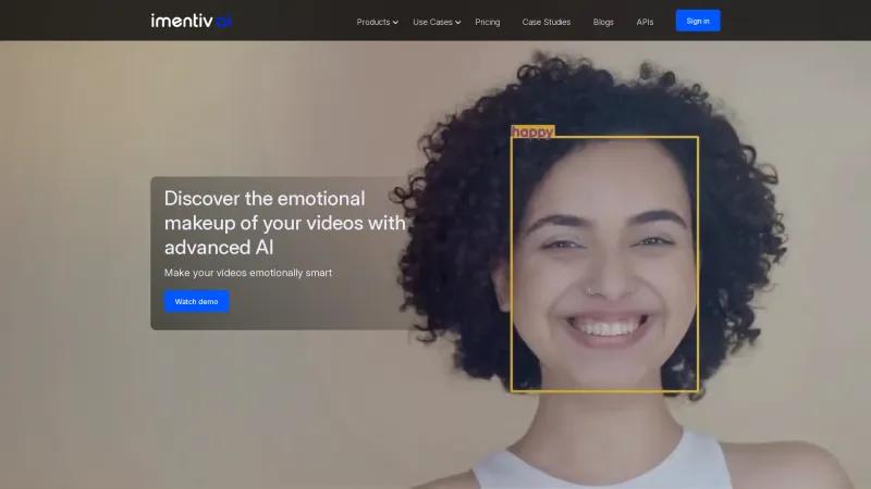 Homepage of Imentiv AI