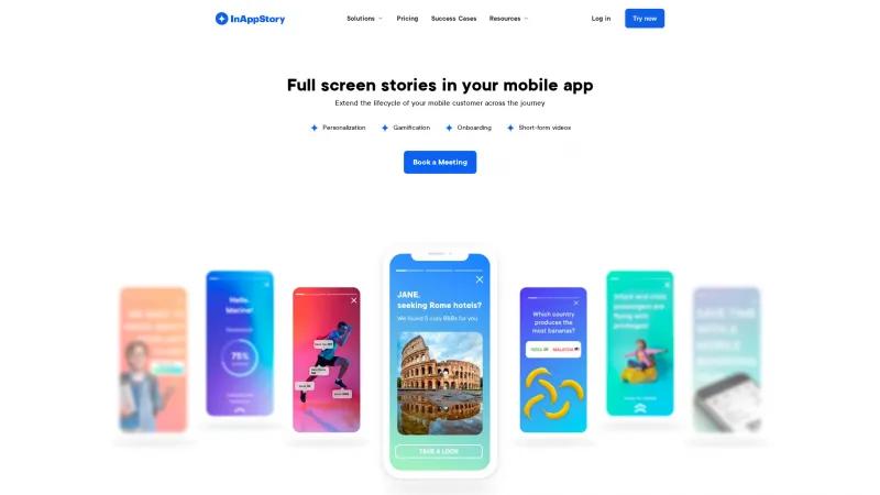 Homepage of InAppStory