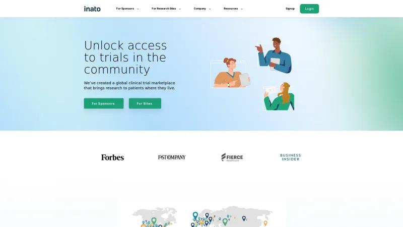 Homepage of Inato