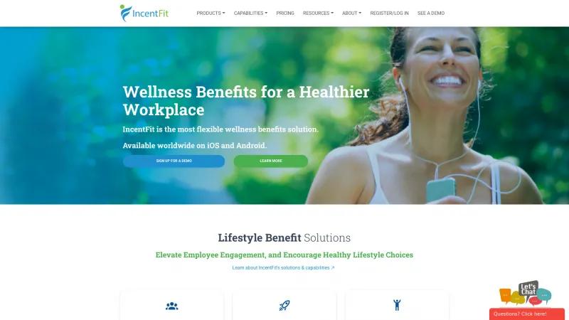 Homepage of IncentFit