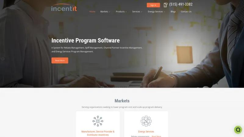 Homepage of Incentit