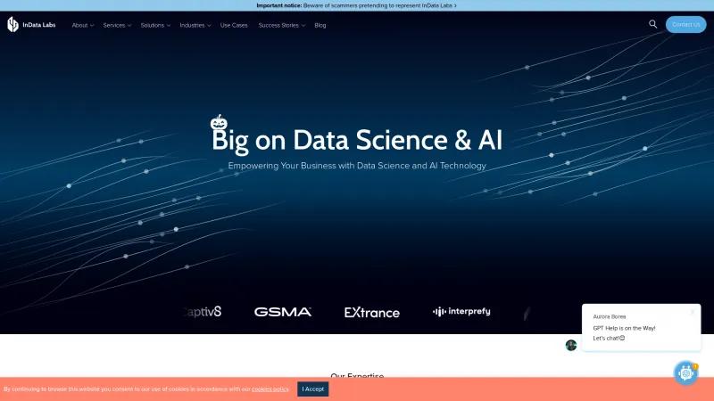 Homepage of InData Labs