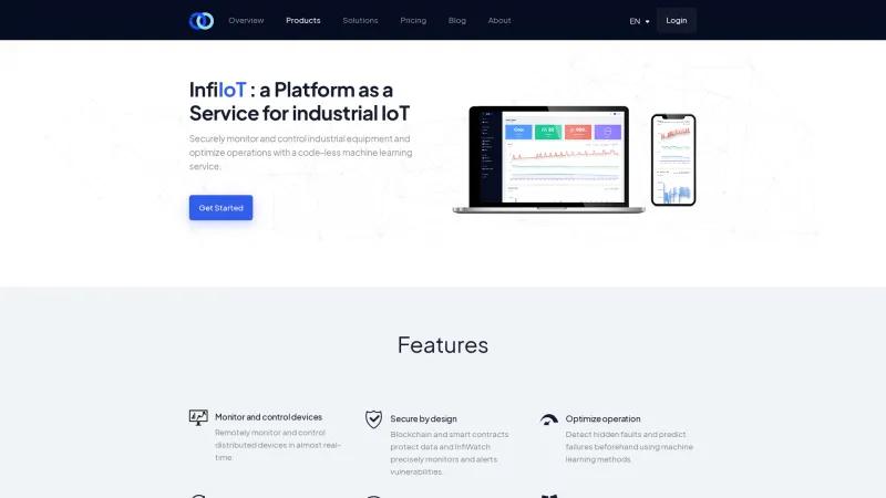 Homepage of InfiIoT