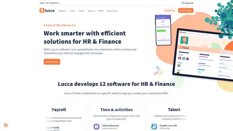 Homepage of Lucca