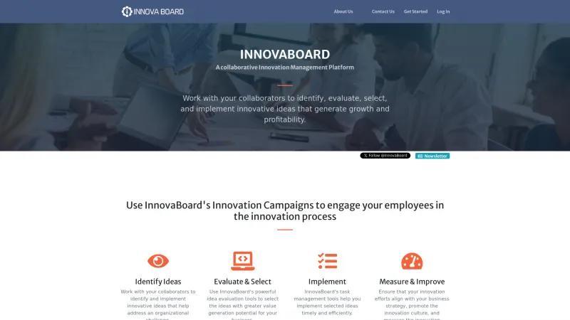 Homepage of InnovaBoard