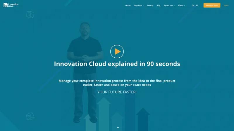 Homepage of Innovation Cloud