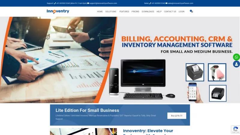 Homepage of Innoventry