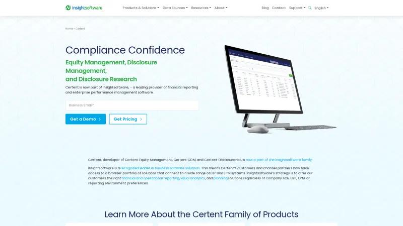 Homepage of Certent Disclosure Management