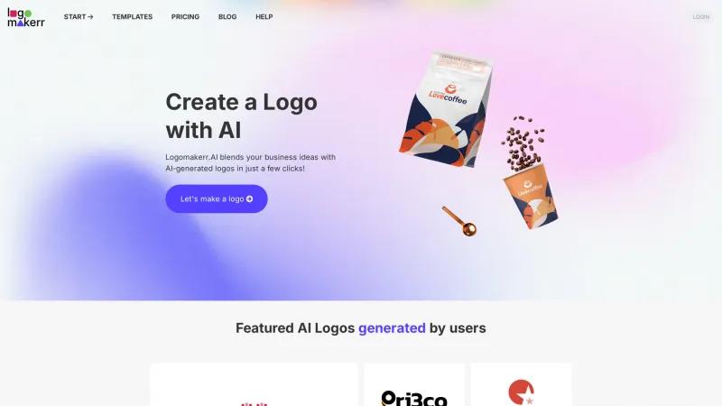 Homepage of Instant Logo Design