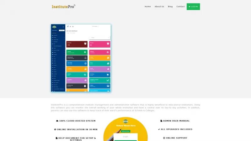 Homepage of InstitutePro