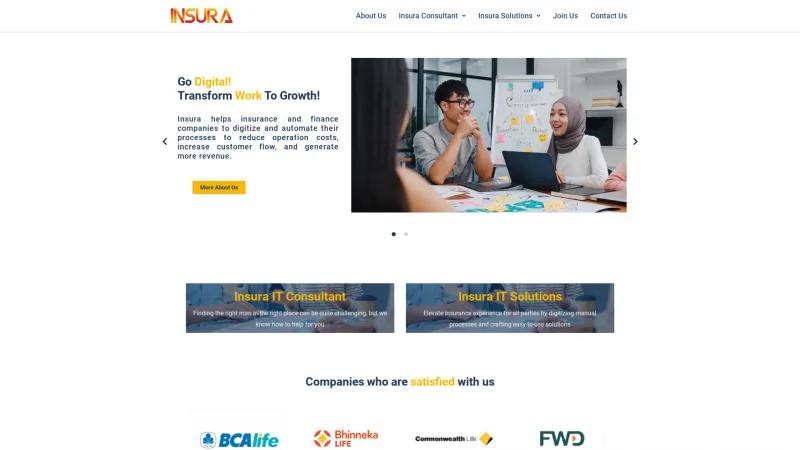 Homepage of INSURA