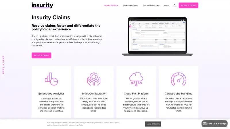 Homepage of ClaimsXPress