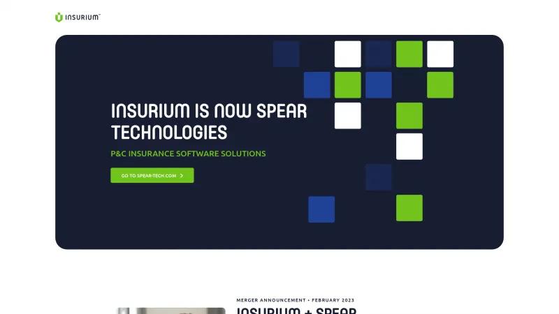 Homepage of Insurium