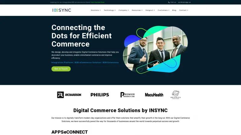 Homepage of APPSeCONNECT