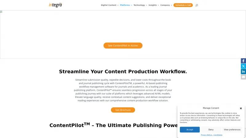 Homepage of ContentPilot